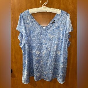 Papermoon Light Blue Paisley Blouse